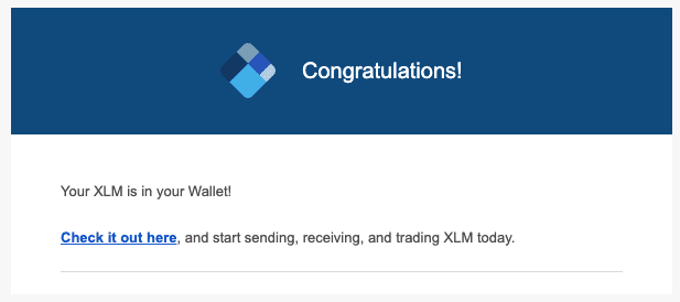 Receiving Free XLM with Blockchain.com