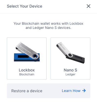 Connect Blockchain.com and Nano S