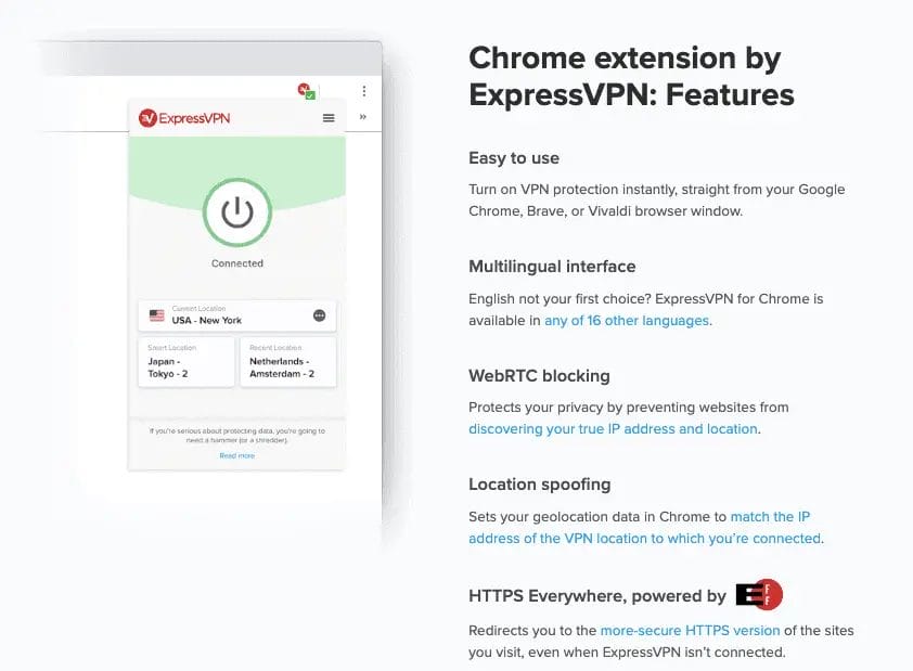 Using a VPN with Brave Browser -install ExpressVPN chrome extension for Brave