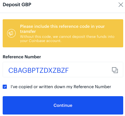 Coinbase Deposit Buy BTC UK Bank Account