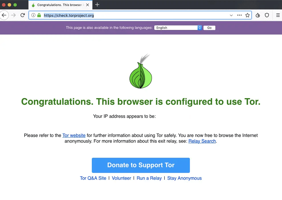 checking your tor connection