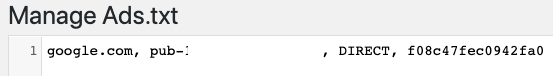 Adsense ads.txt file