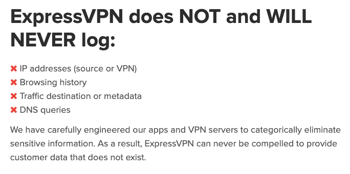ExpressVPN Logging