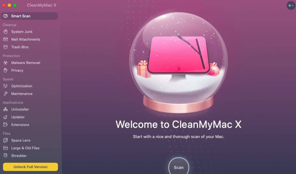 CleanMyMac Dashboard