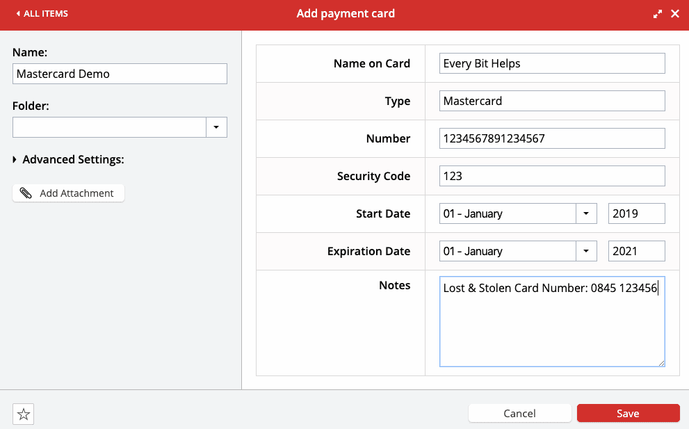 Adding Payment Cards