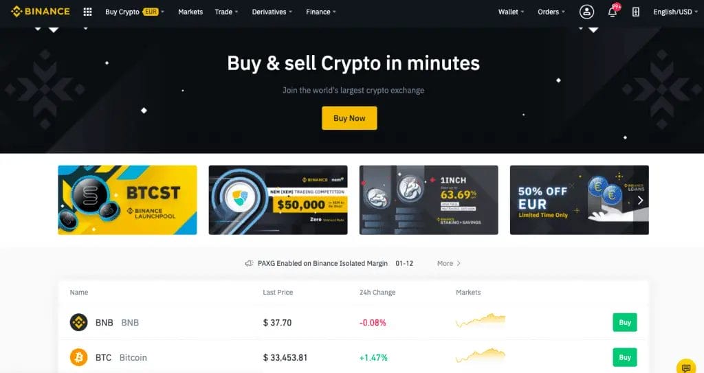 Buy Bitcoin with Binance UK