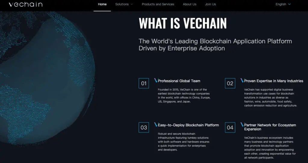 Vechain Cryptocurrency tokens