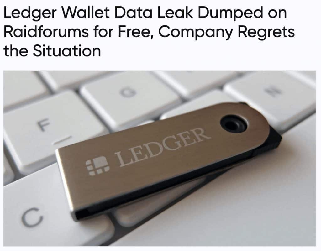 Ledger Wallet Data Leak Dumped