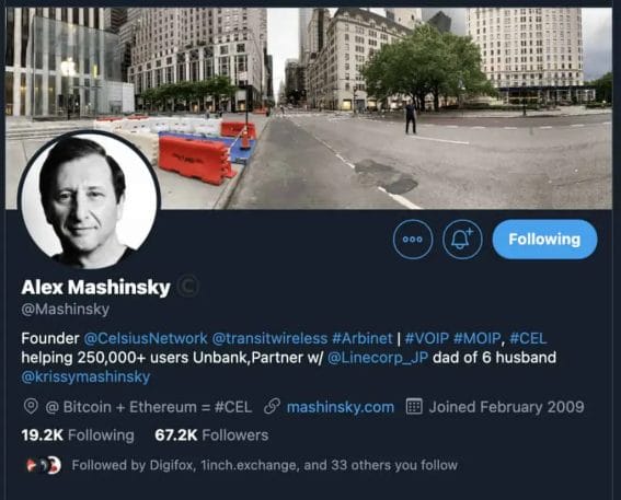 Alex Mashinsky Celsius Network Founder