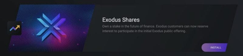 Exodus Shares IPO