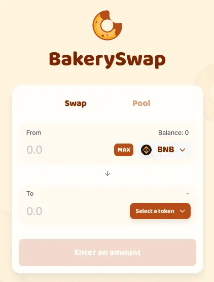 swap BEP20 tokens Bakeryswap