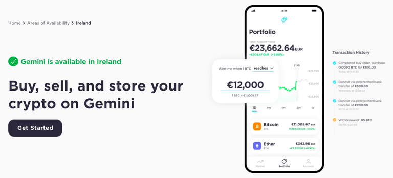 Gemini Exchange Ireland