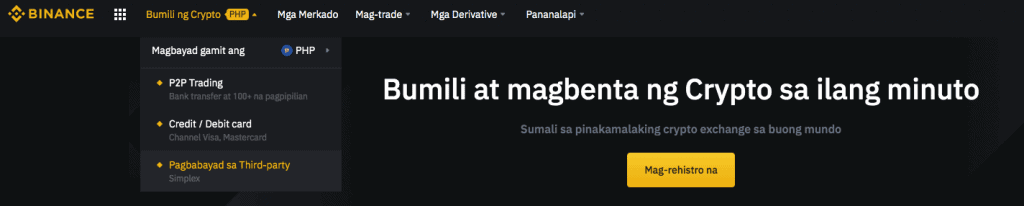 binance cash in philippines