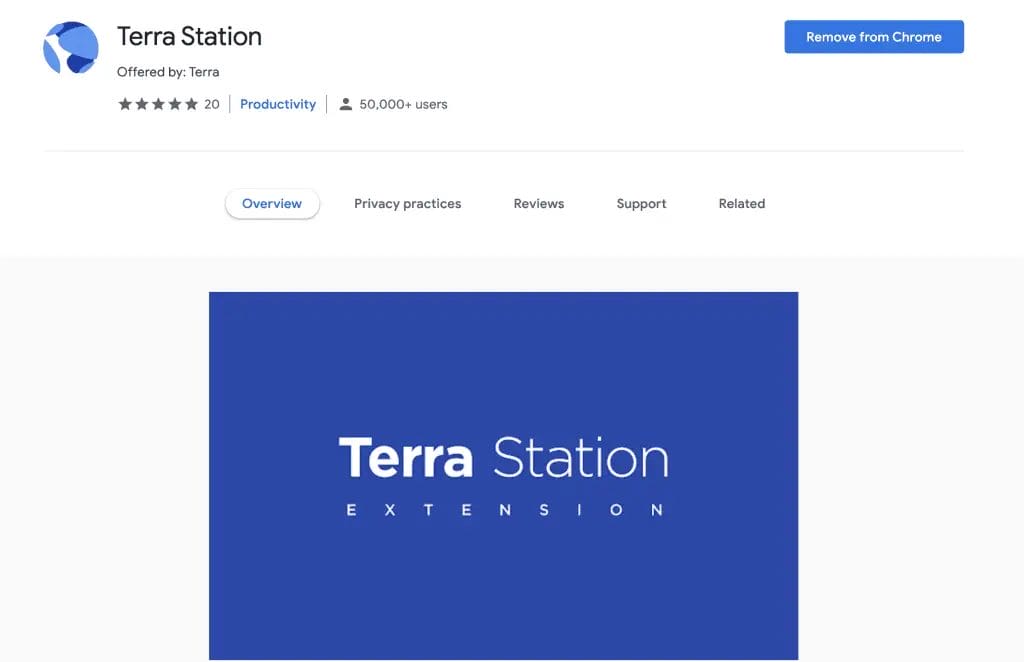 Terrastation wallet Terra supported wallet