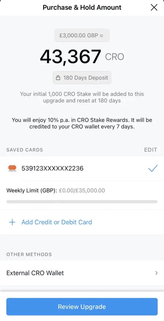 staking CRO within Crypto.com App