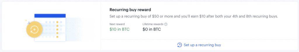 earn free BTC with COinbase