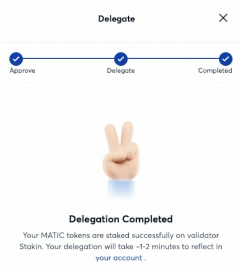 how to delegate matic staking
