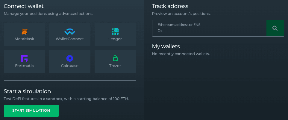 DeFi Saver supported wallets