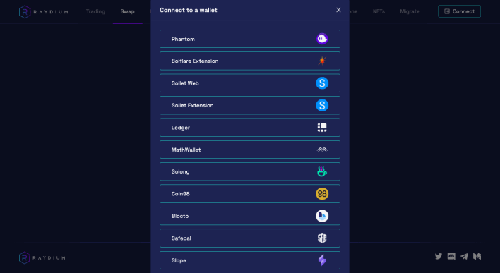 Raydium Supported Wallets