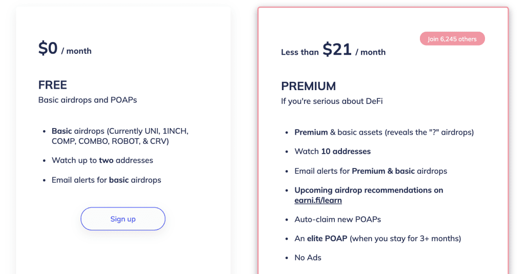 How much does EarniFi Cost