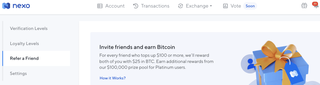 How to find Nexo Referral Code