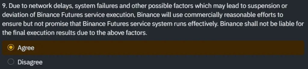 Binance Futures Quiz Answer 9