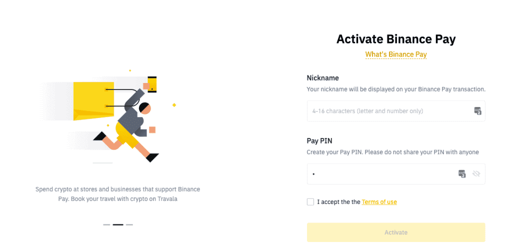 How to activate Binance Pay