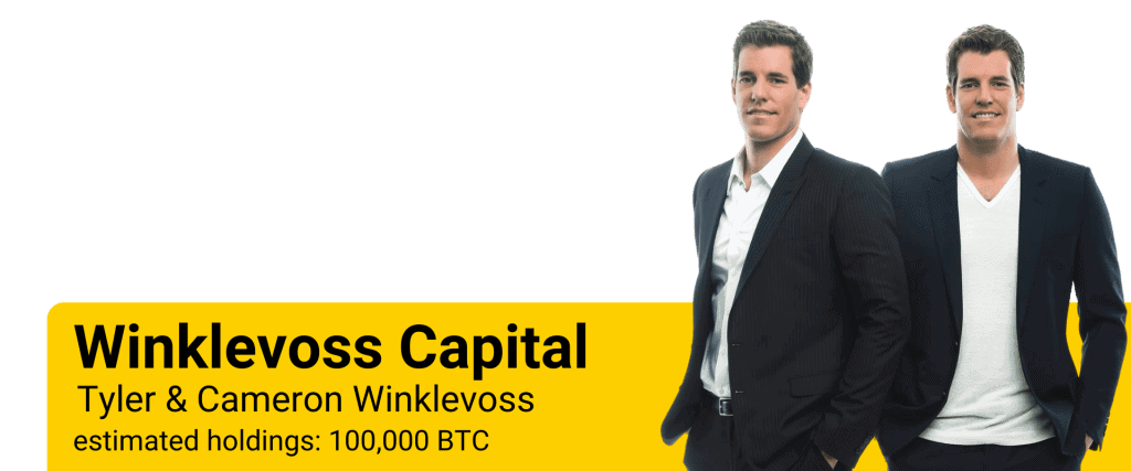 How many Bitcoins does Tyler and Cameron Winklevoss own?