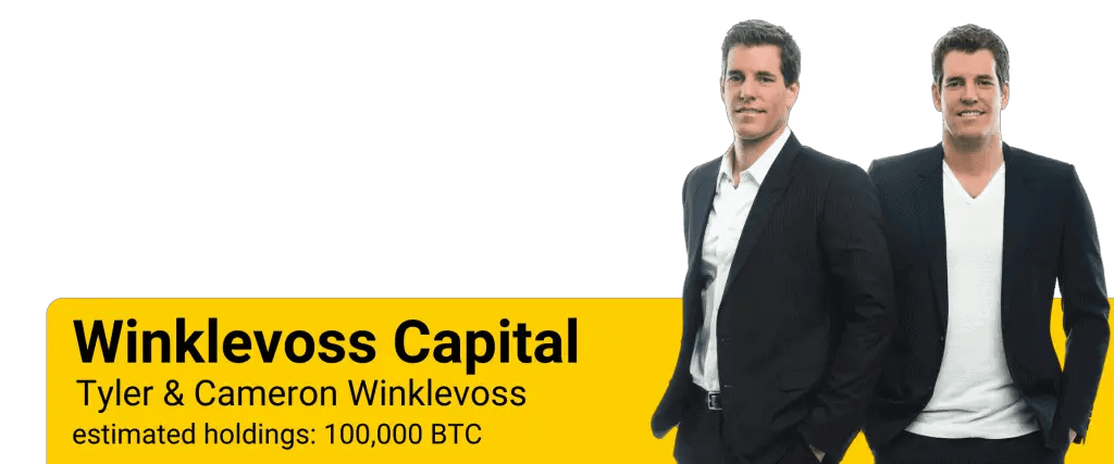 How many Bitcoins does Tyler and Cameron Winklevoss own?