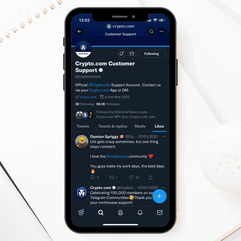 crypto.com Twitter Customer Support