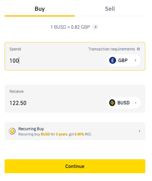 Buying Stablecoins on Binance with a Credit Card