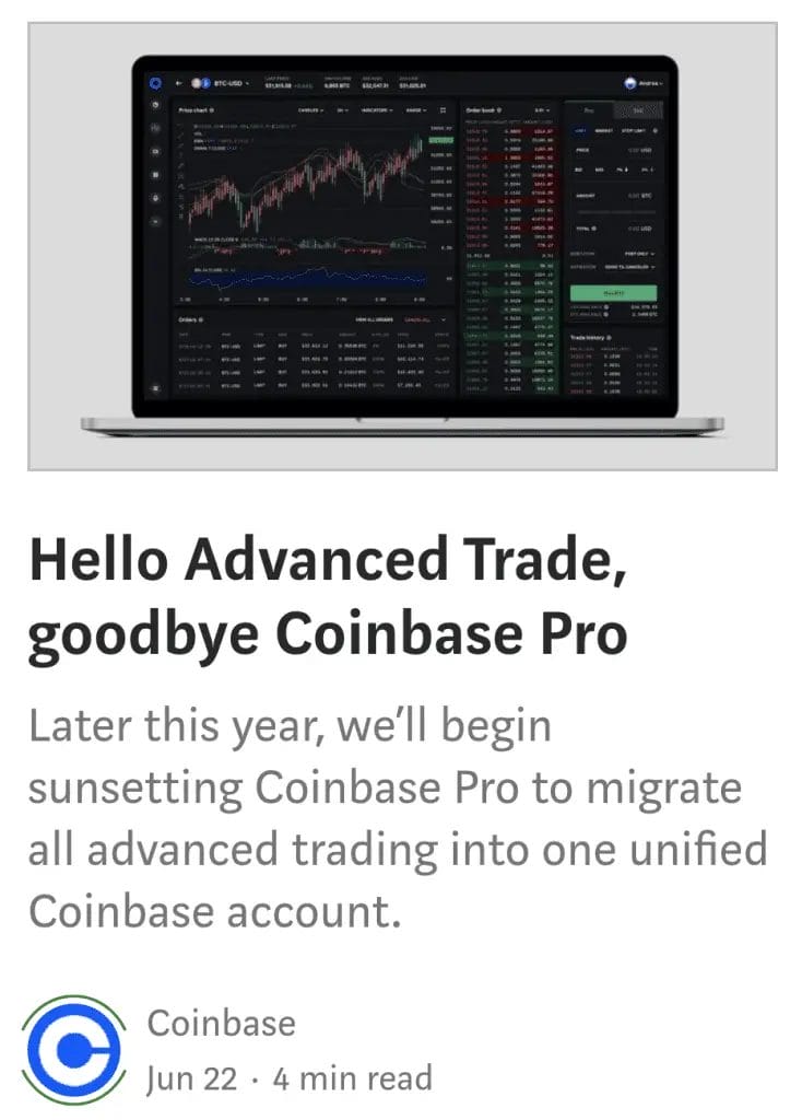Coinbase Pro vs Advance Trade