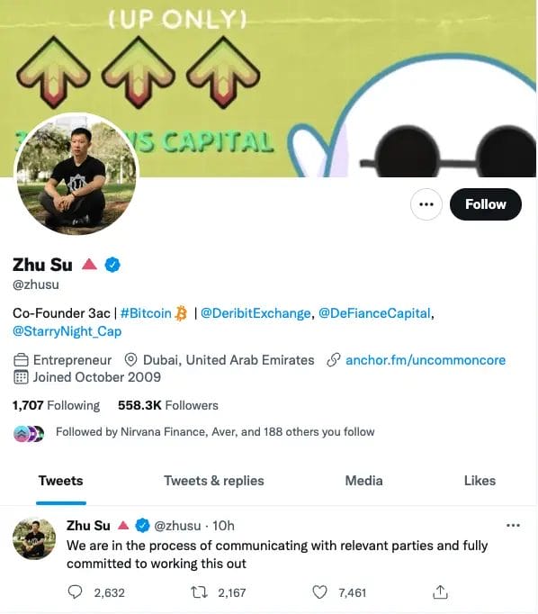 Zhu Su Co-Founder 3ac
