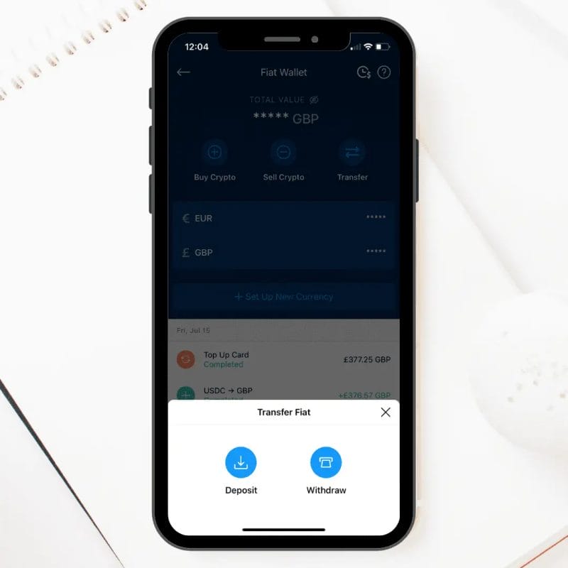 Transfer Money from Crypto App