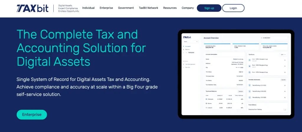 TaxBit.com Crypto Software Tax