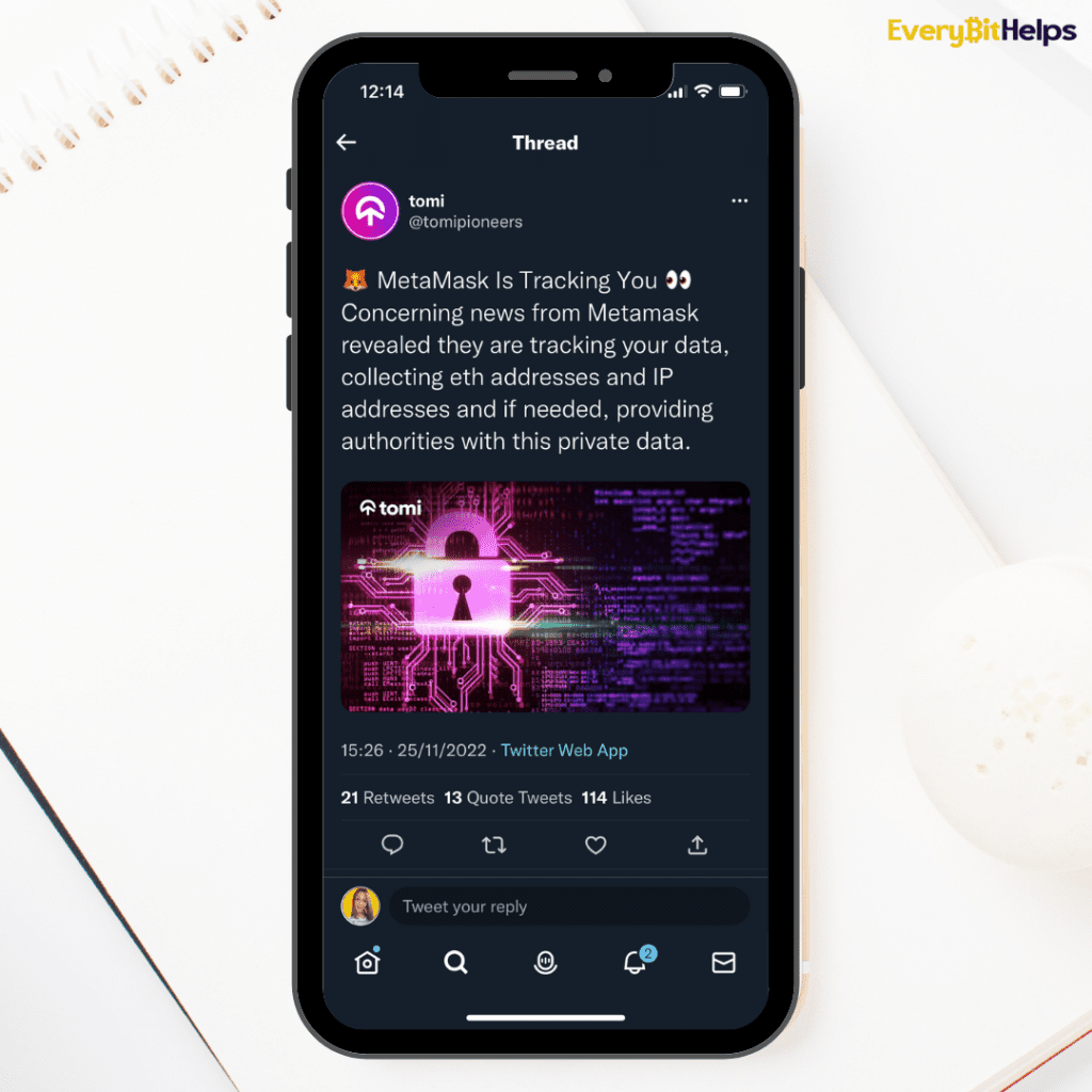 Twitter Metamask Metamask will begin to collect users’ transaction data & IP address 