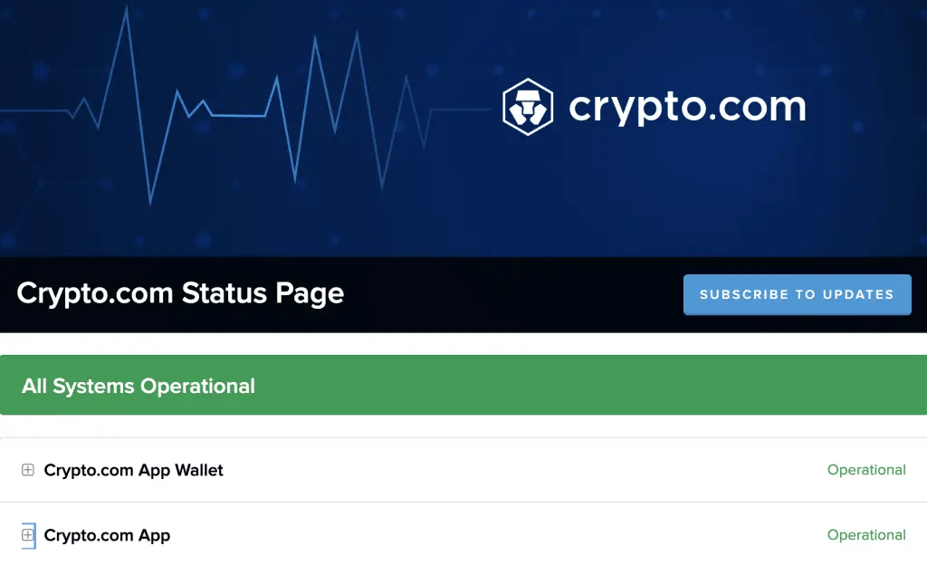 Crypto.com Status Report