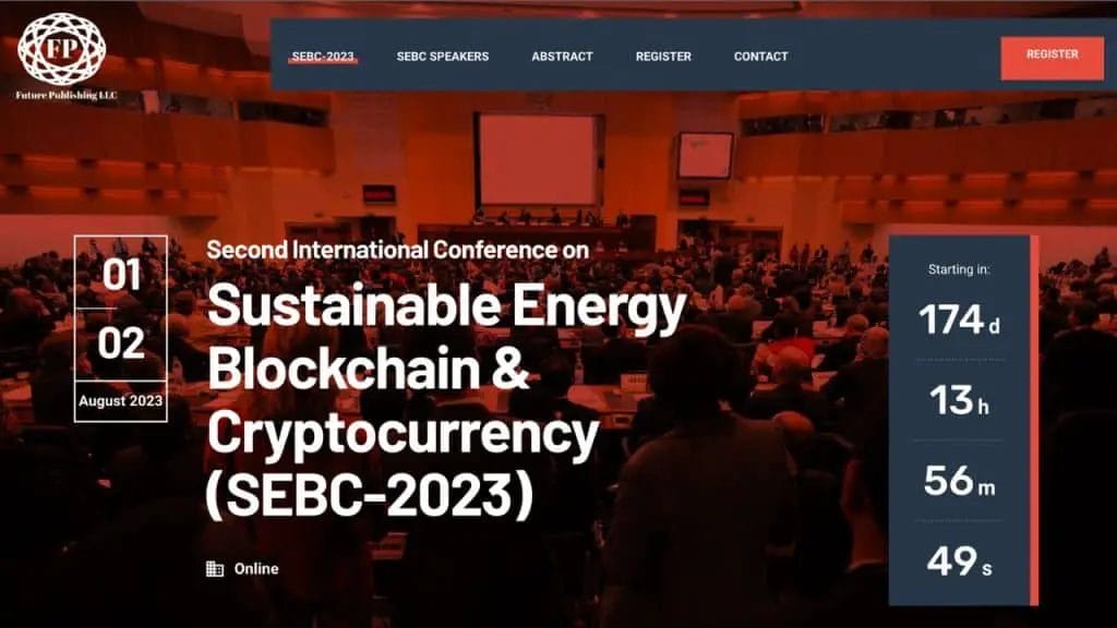 Sustainable Energy Blockchain & Cryptocurrency 2023 Crypto NFT event conference