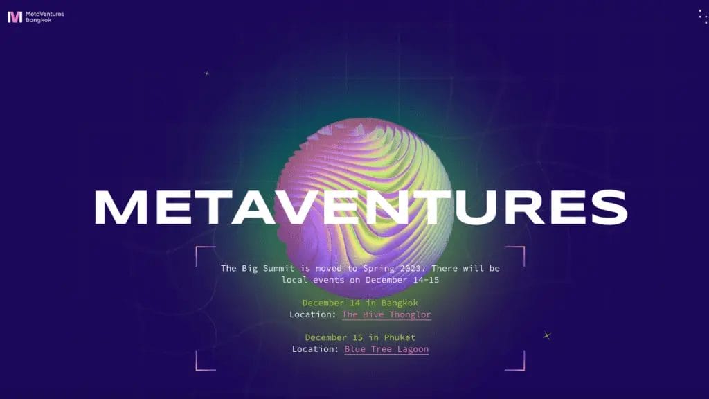MetaVentures Phuket 2023 Crypto NFT event conference