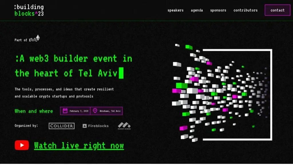Building blocks 23 the web 3 builder event homepage