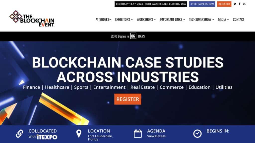 The Blockchain Event 2023 crypto NFT conference