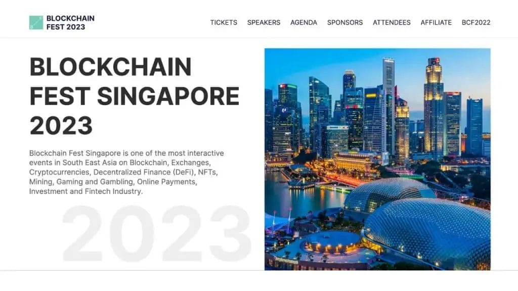 Blockchain Fest Singapore 2023 Crypto NFT event conference