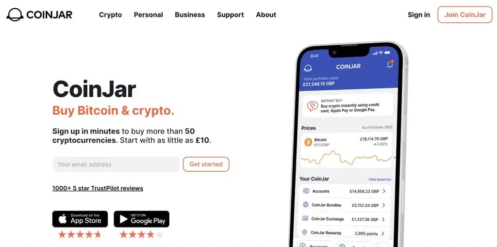 CoinJar Best Australian Crypto Exchange