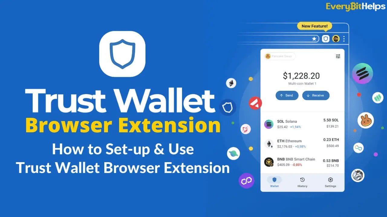 how to set-up and use Trust Wallet Browser Extension