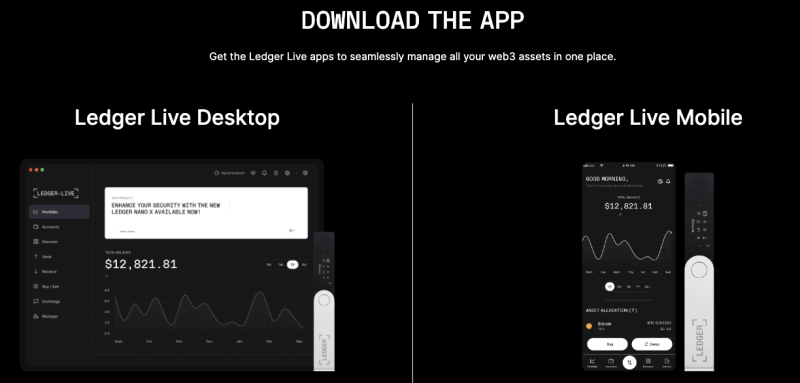 Download Ledger Live on Desktop or Mobile