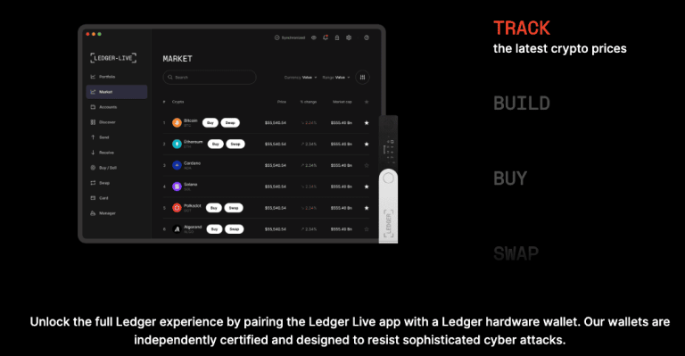 What does Ledger Live offer