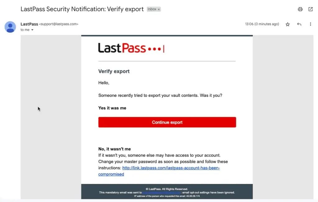 Exporting Passwords from LastPass