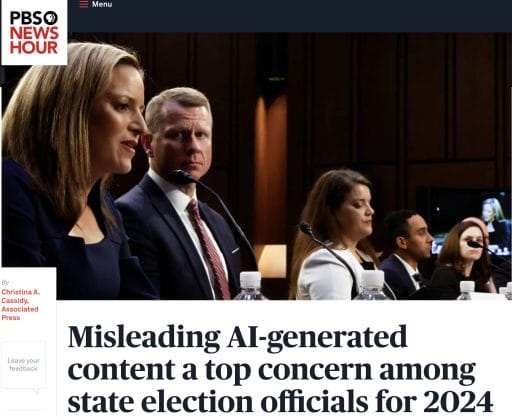 Misleading AI-generated content a top concern among state election officials for 2024