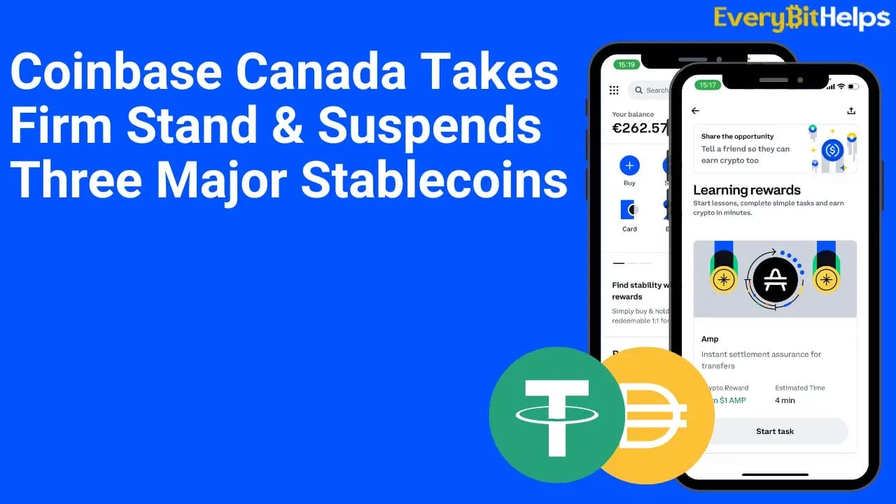 Coinbase Canada Suspends USDT, DAI & RAI